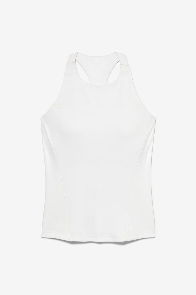 Fila Tank Top Womens White White Line Racerback - Ireland 95621-OJRE